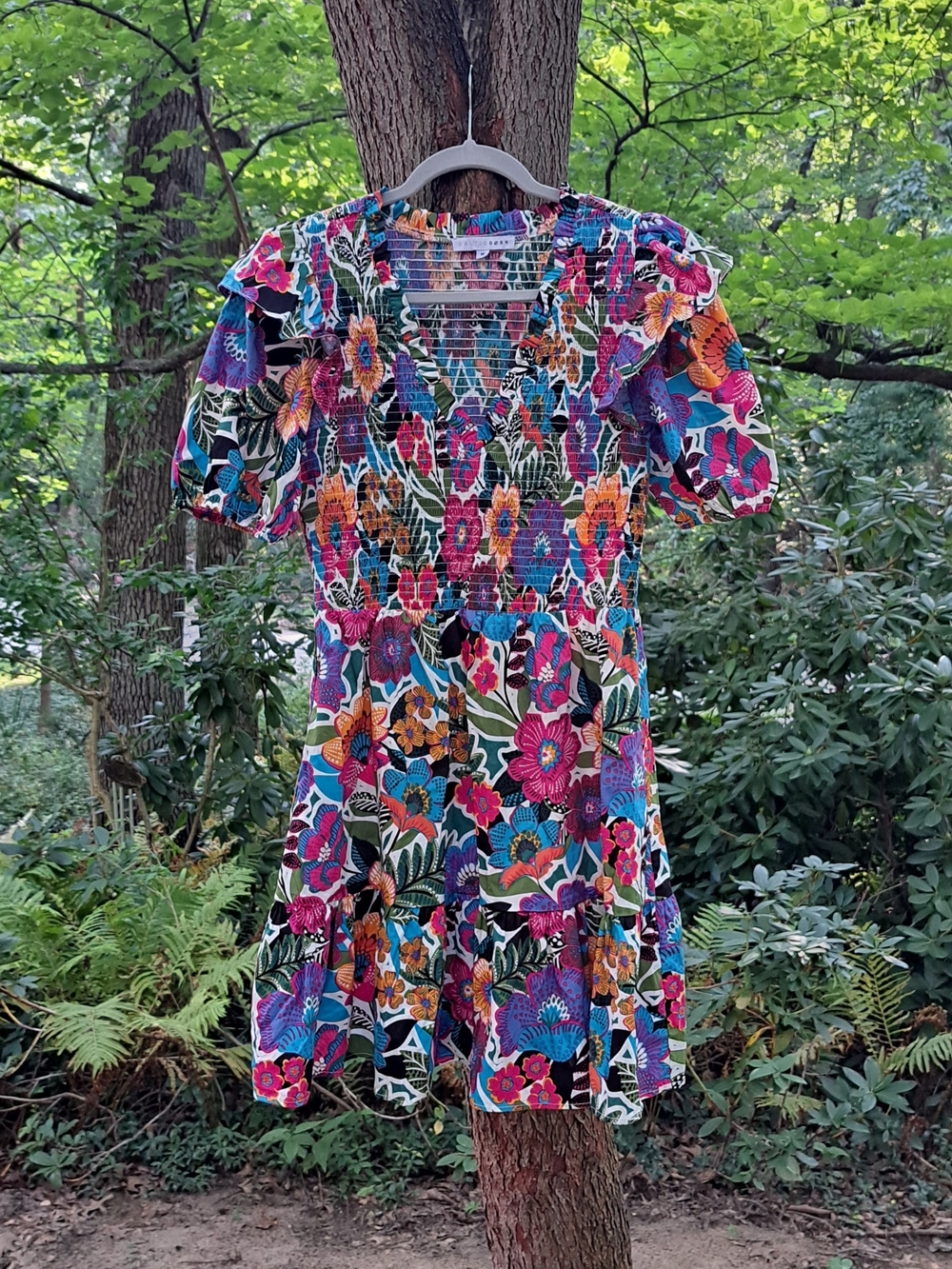 Baltic Born Multicolor Floral Ruffle Dress